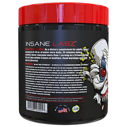 INSANE LABZ PSYCHOTIC, Suplemento Pre-Entrenamiento en Polvo con Alto Contenido de Estimulantes
