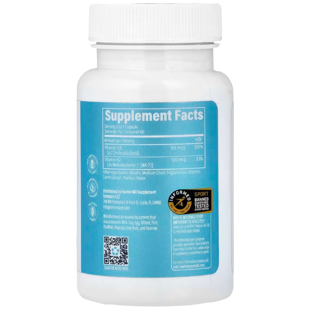 Revive Vitamin K2 & D3 (60 Capsules)