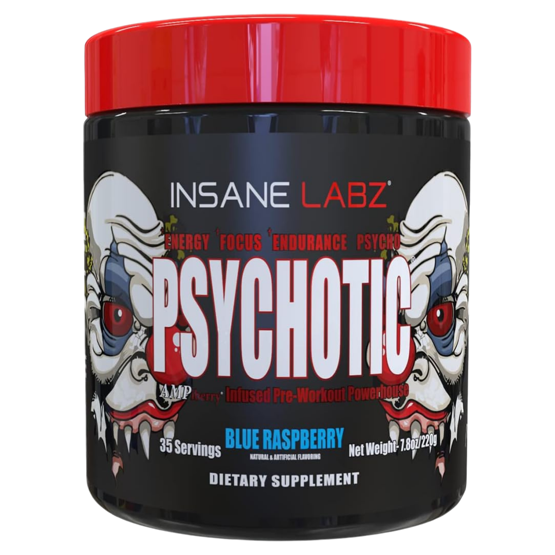 INSANE LABZ PSYCHOTIC, Suplemento Pre-Entrenamiento en Polvo con Alto Contenido de Estimulantes