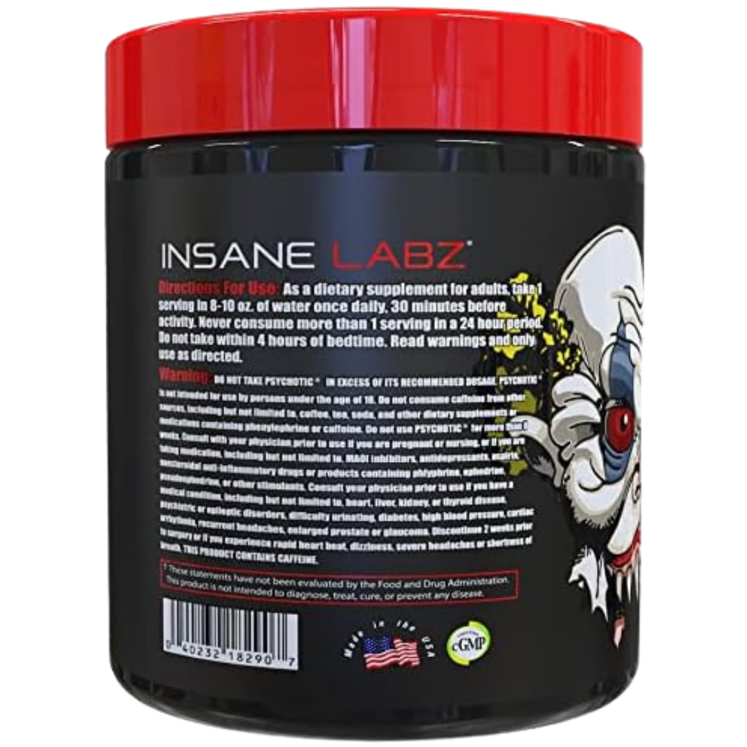 INSANE LABZ PSYCHOTIC, Suplemento Pre-Entrenamiento en Polvo con Alto Contenido de Estimulantes