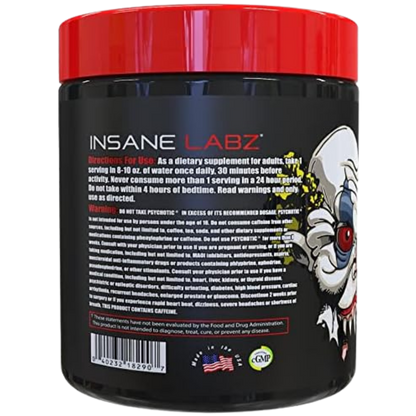 INSANE LABZ PSYCHOTIC, Suplemento Pre-Entrenamiento en Polvo con Alto Contenido de Estimulantes