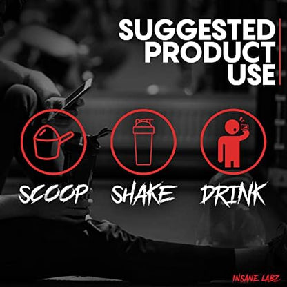 INSANE LABZ PSYCHOTIC, Suplemento Pre-Entrenamiento en Polvo con Alto Contenido de Estimulantes